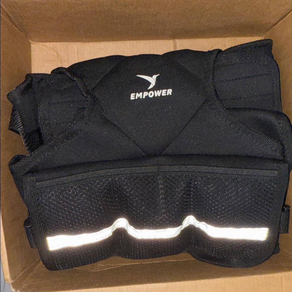 Womens Black Weighted Vest With Reflective Trim